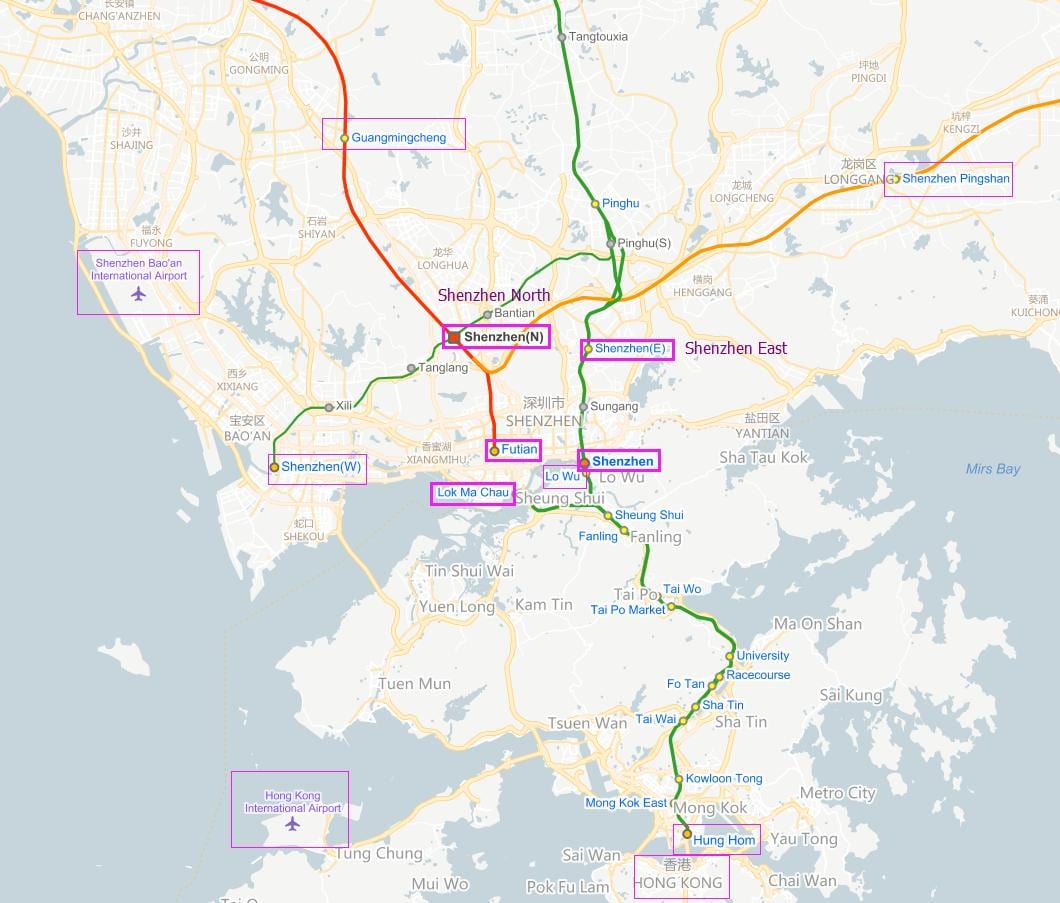 szx mapa letiště