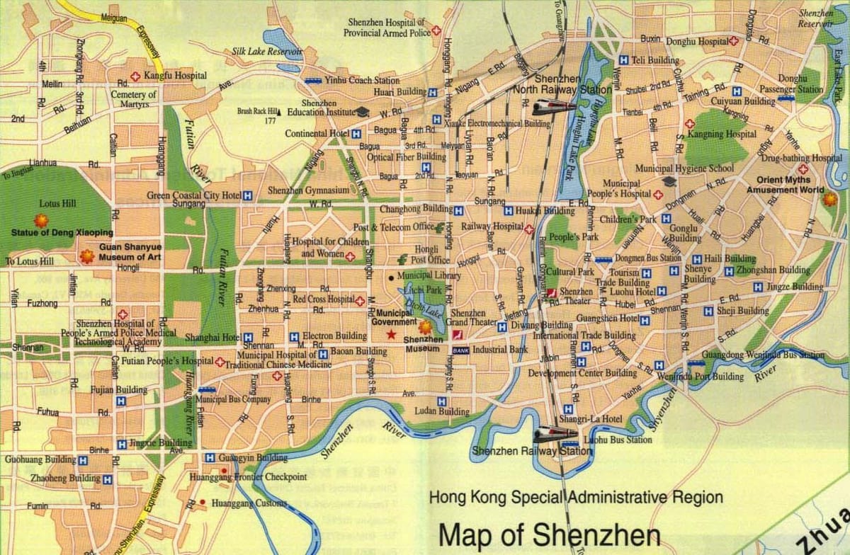 Shenzhen mapa světa