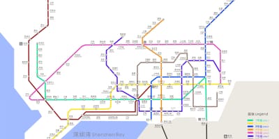 Mapa Shenzhen podzemí