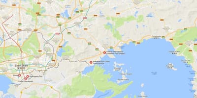 Shekou port mapě